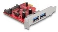 Delock PCI Express x1 Karte zu 2 x extern USB 5 Gbps Typ-A Buchse Low Profile (90155)