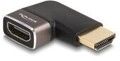 Delock HDMI Adapter Stecker zu Buchse 90&deg; links gewinkelt 8K 60 Hz grau