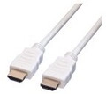 VALUE High Speed HDMI mit Ethernetkabel M bis M 3 m abgeschirmt wei&szlig; (11.99.5703)