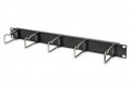 DIGITUS Kabelrangierpanel mit Stahlb&uuml;geln f&uuml;r 482,6 mm 19 "-Schr&auml;nke 1HE Schwarz