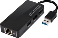 Club 3D CSV-1430A, Club 3D USB 3.2 Gen1 A 3-P Hub Gigabit Ethernet (CSV-1430A)