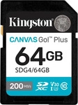 Kingston SDG4/64GB, Kingston 64 GB SDXC Canvas Go Plus Gen4 200MB/s C10 UHS-I U3 V30