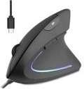 Perixx Vertikale Ergonomie-Maus USB-C schwarz Rechtsh&auml;nder Ergonomisches Design Maus