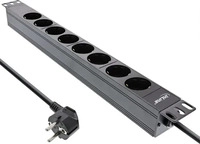 inline 16418I, InLine 19" Steckdosenleiste 8-fach Schutzkontakt ohne Schalter 2m