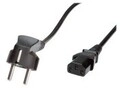VALUE Netzkabel gerade IEC-BU 60cm schw. Strom/Netzteil 0,6 m Schwarz (19.99.1017)