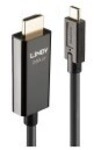Lindy Videoschnittstellen-Converter USB-C M bis HDMI M 10 m abgeschirmt Schwarz rund