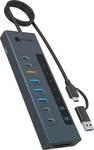 ICY BOX 61159, ICY BOX USB3.2 Gen2 Hub PD m. Kartenleser Gen2.10Gbit/s (61159)