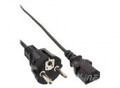 InLine Stromkabel IEC 60320 C13 bis CEE 7/7 M 3 m geformt Schwarz (16651E)