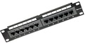 Intellinet 10 " Patchpanel 1HE 12-Port Cat6 UTP schwarz Patch-Panel Schwarz...