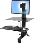 Ergotron 33-351-200, Ergotron WorkFit-S Single HD with Worksurface+ Aufstellung
