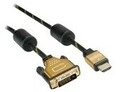 ROLINE Gold Videokabel Dual Link HDMI / DVI DVI-D M bis M 7.5 m abgeschirmt Schwarz
