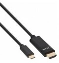 InLine USB Display Kabel USB-C Stecker zu HDMI DP Alt Mode 4K2K schwarz 1m Schwarz