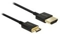 Delock Slim Premium HDMI mit Ethernetkabel mini M bis M 3 m Dreifachisolierung