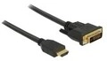 Delock HDMI zu DVI 24+1 Kabel bidirektional 2 m Digital/Daten Digital/Display/Video