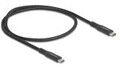 Delock USB 20 Gbps Kabel Type-C Stecker zu PD 3.0 100 W E-Marker 0.5 m schwarz 0,5 m