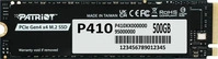 Patriot P410P500GM28H, PATRIOT P410 SSD 500 GB intern M.2 2280 PCIe 4.0 x4 NVMe