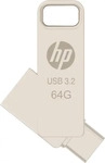 HP HPFD206C-A-64, HP 64 GB x206c OTG Type-C Metal Flash Drive (HPFD206C-A-64)