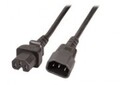 EFB Elektronik Warmger&auml;teverl&auml;ngerung C14 180&deg; C15 schwarz 1 m 3 x 0.75 mm&sup2;...