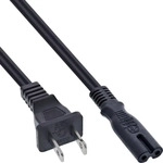 inline 16650Y, InLine Stromkabel NEMA 1-15 M bis IEC 60320 C7 125 V 7 A 50 cm Schwarz
