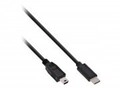InLine USB-Kabel USB-C M bis Mini-USB Typ B M USB 2.0 3 A 50 cm Schwarz (35756)