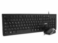 InLine Basic Desktop Tastatur-Maus Set USB-Kabel Standard DE Layout optisch 1200dpi
