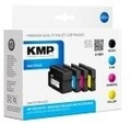 KMP MULTIPACK H100V 4er-Pack Schwarz Gelb Cyan Magenta Tintenpatrone Alternative zu: