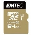EMTEC ECMSDM64GXC10GP, EMTEC microSD Class10 Gold+ 64 GB Speicherkarte microSDXC 64