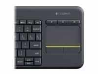 Logitech Wireless Touch Keyboard K400 Plus Tastatur kabellos 2,4 GHz Spanisch Schwarz