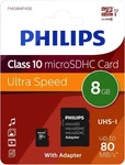 Philips FM08MP45B/00, Philips FM08MP45B Flash-Speicherkarte microSDHC/SD-Adapter