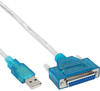 InLine Druckerkabel USB M bis DB-25 W 1.8 m (33397I)