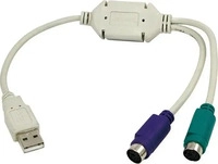 LogiLink AU0004A, LogiLink Adapter USB to PS/2 Tastatur- / Maus-Adapter 6-polig W