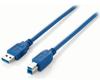 equip USB A / B 3.0 1.0m 1m A B Blau Kabel Connection Cable A/M to B/M (128291)