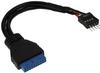 InLine Internes USB-Kabel 19-polige USB 3.0-Stiftleiste W bis IDC 8-polig M 15 cm