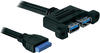 Delock Kabel USB 3.0 Pin Header Buchse > 2 x 3.0-A 19 2 x 0,45 m 1.x 3-polig (82941)