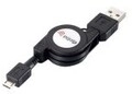equip USB A/micro-USB B 2.0 1.0m 1m A Micro-USB B Schwarz Kabel Retractable Cable A/M