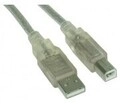 InLine USB-Kabel USB M bis Typ B M 7 m Transparent White (34557T)