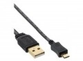 InLine USB-Kabel Micro-USB Typ B M bis USB M 3 m flach Schwarz (31730F)