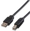 ROLINE USB-Kabel USB Typ B M bis M 2.0 80 cm flach Schwarz (11.02.8867)