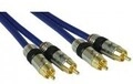 InLine Premium Audiokabel RCA M bis M 10 m doppelt abgeschirmtes Koaxialkabel Blau