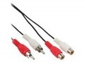 InLine Audioverl&auml;ngerungskabel RCA x 2 W bis x 2 M 20 m Schwarz (89934L)