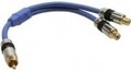 InLine Premium Audio-Splitter RCA x 2 W bis M 25 cm Blau (89924P)