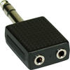 InLine Audio-Adapter Stereohörer 6,3 mm M bis Mini-Phone 3,5 W 3-polig (99304)