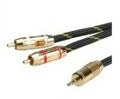 ROLINE Gold Audiokabel RCA M bis Stereo Mini-Klinkenstecker M 5 m abgeschirmt Schwarz