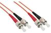 InLine Patch-Kabel ST M bis M 2 m Glasfaser 50/125 Mikrometer OM2 halogenfrei (81502)