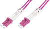 DIGITUS Patch-Kabel LC Multi-Mode M bis M 1 m Glasfaser 50/125 Mikrometer OM4
