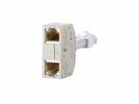 METZ CONNECT Cable Sharing Adapter pnp 1 Telefon-Splitter RJ-45 W bis M 8,9 cm Grau