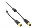 InLine Premium Antennenkabel HF IEC-Anschluss M bis W 10 m doppelt abgeschirmtes