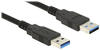 Delock USB-Kabel USB Type A M bis A M 3.0 1.5 m Schwarz (85061)