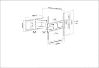 manhattan 461283, Manhattan TV-Wandhalterung 94-177,80 cm 37-70 Zoll ein Arm neig-