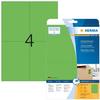 HERMA Etiketten A4 grün 105x148mm Papier matt ablösbar 80St. Farbige 105x148 mm 80